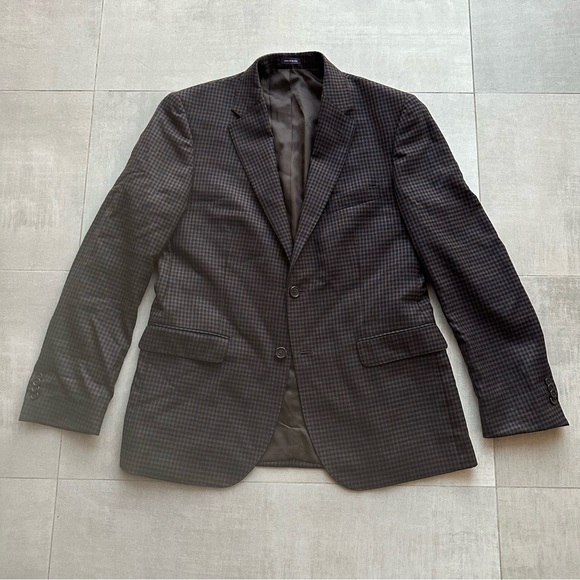 JB Britches Wool Brown/Black Check Sport Coat - 40R - Picture 10 of 10